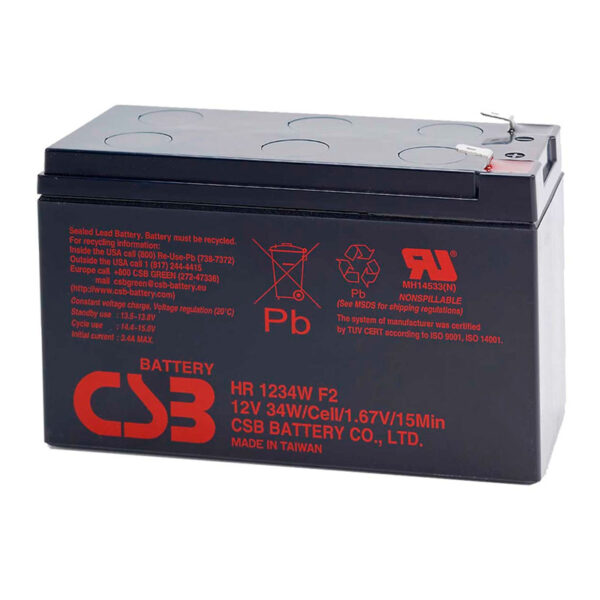 Bateria CSB 12V 9AH 34W VRLA HR1234W F2