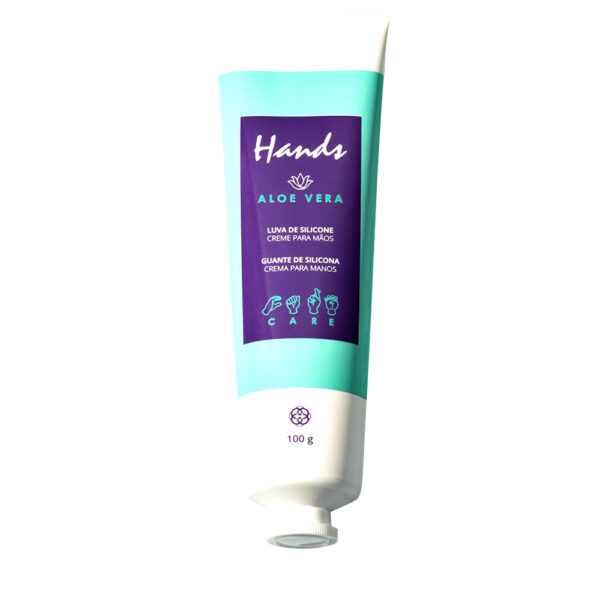 CREMA PARA MANOS GUANTE DE SILICONA - EXTRACTO DE ALOE VERA  100 GR