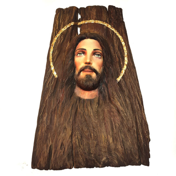 Cuadro de Jesús tallado en madera