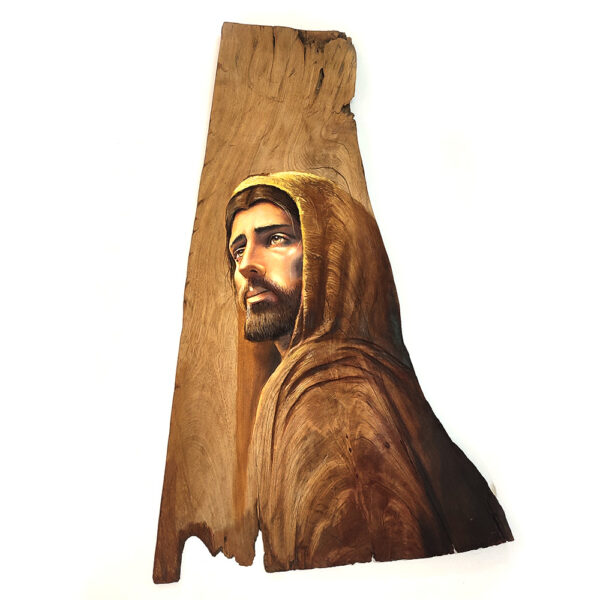 Cuadro de Jesús tallado en madera