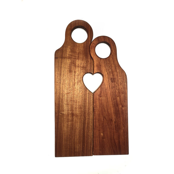 Pack de 3 uds. De tablas para picar carne en forma de corazon